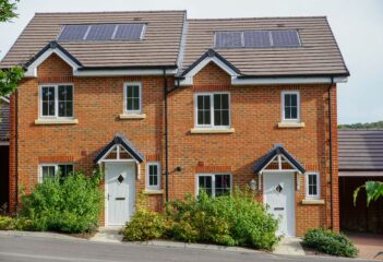 New housing. New built semi detached houses with solar panels. Buying a house in Scotland - the legal process.