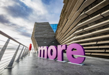 TSPC MORE in front of V&A Dundee.