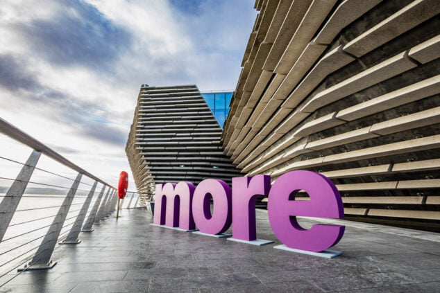 TSPC MORE in front of V&A Dundee.